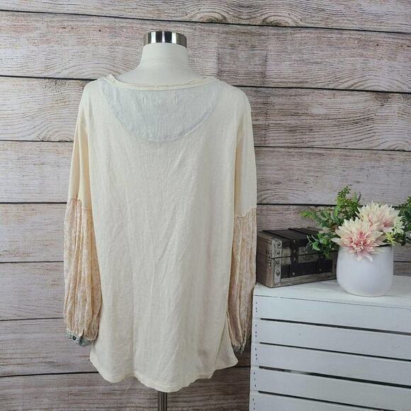 Free People Jade Colorblock Long Sleeve Pocket Tee XS - Picture 4 of 4